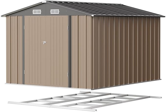 Patiowell 8x10 FT Outdoor Storage Shed - Image 2