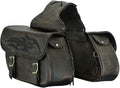 GARGOYLE BELLS Motorcycle Saddle Bags Leather Motorcycle Luggage Bag by GARGOYLEBELLS
