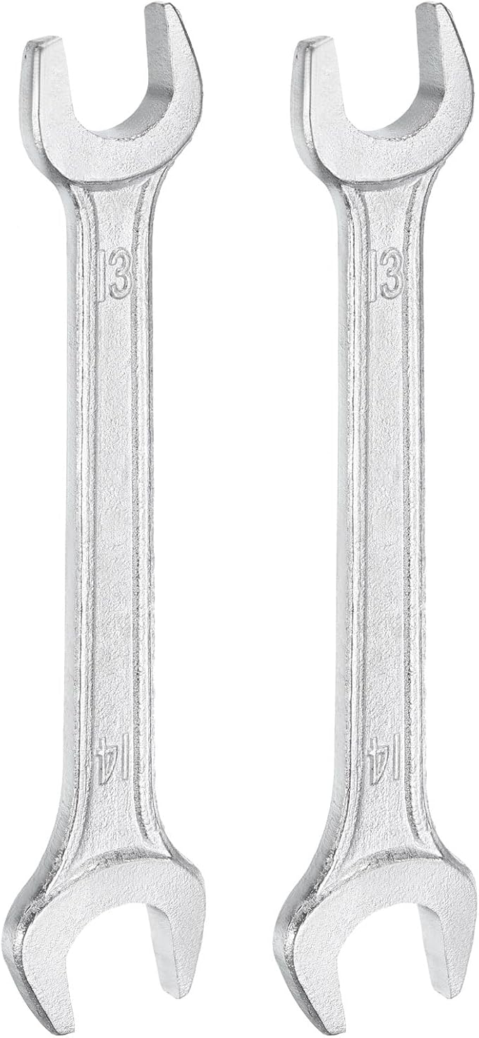 HARFINGTON 2pcs Double Open End Wrench 13mm x 14mm Metric 15 Degree Offset by HARFINGTON