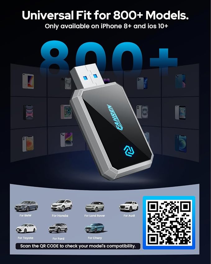 FAHREN Mini Wireless CarPlay Adapter, Plug-N-Play, No Lag - Image 4