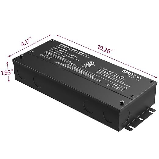 EMITEVER Dimmable Led Driver, 200W AC 110V-277V to DC 24V Transformer, 5-in-1 - Image 3