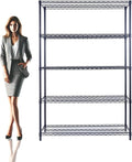 48"x24"x72" Black 5-Tier Premium Wire Shelving NSF 4000 LBS MAX Capacity Heavy by UtilityBasics
