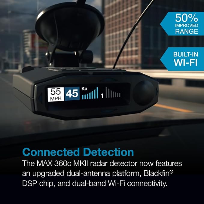 Escort MAX 360c MKII Laser Radar Detector & Escort Direct Wire Power Cord: - Image 2