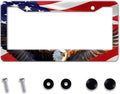 Eagle American Flag License Plate Frame, US Flag Car Tag Frame Holder Covers by MIXWIT