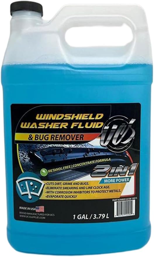 UCS 10015 2-In-1 Car Windshield Washer Fluid & Bug Remover 1 Gallon Ready to by UCS