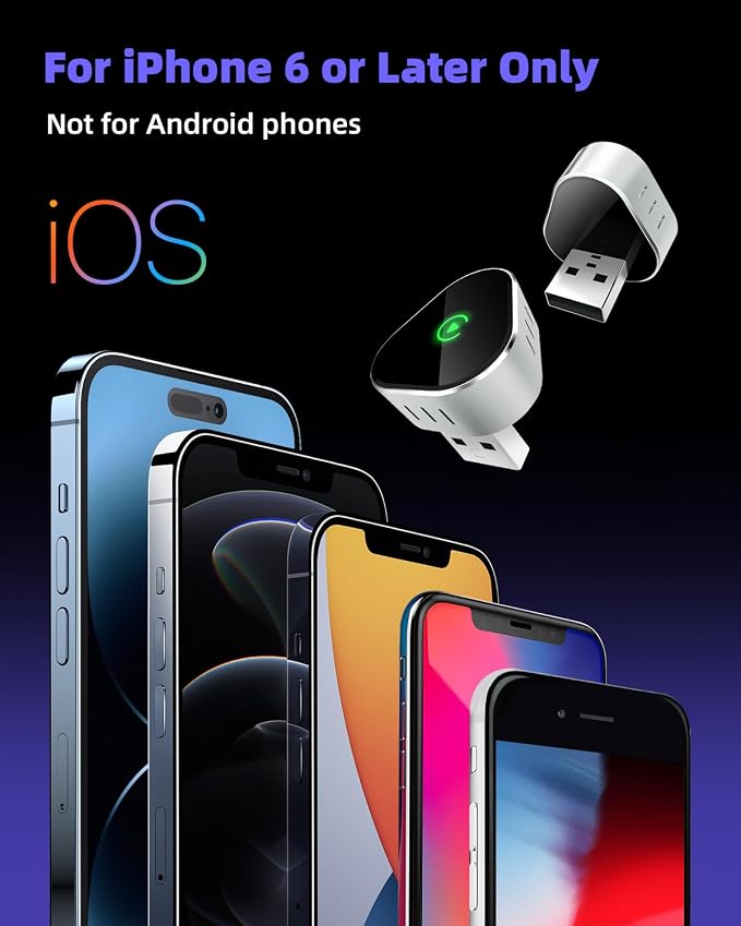 Wireless CarPlay Adapter for iPhone, Mini USB Design Apple CarPlay Adapter - Image 4