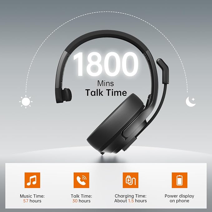 EKSA [Upgrated Trucker Bluetooth Headset - Image 3