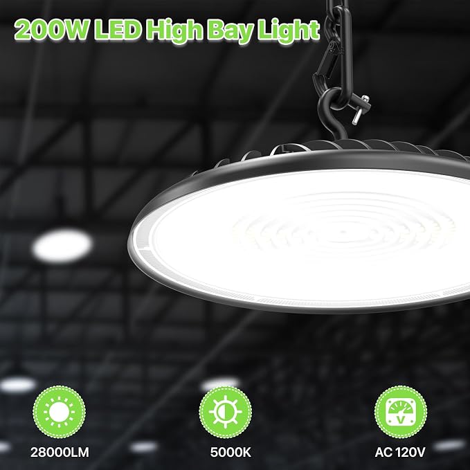 High Bay LED Shop Lights 200W - Image 2