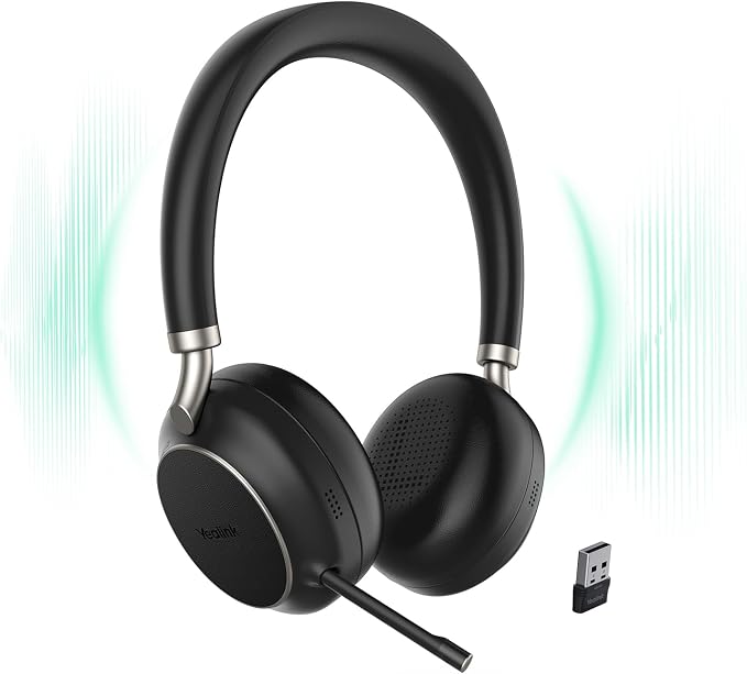 Yealink BH76 Wireless Headset Active Noise Cancelling Bluetooth Headphone by RedefineYourWorkplace