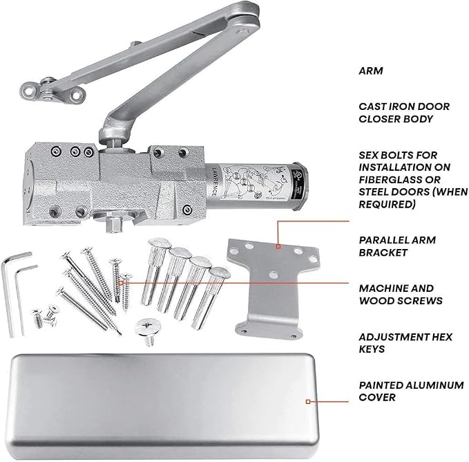 Lawrence Extra Heavy Duty Door Closer Commercial Grade 1 - Image 2