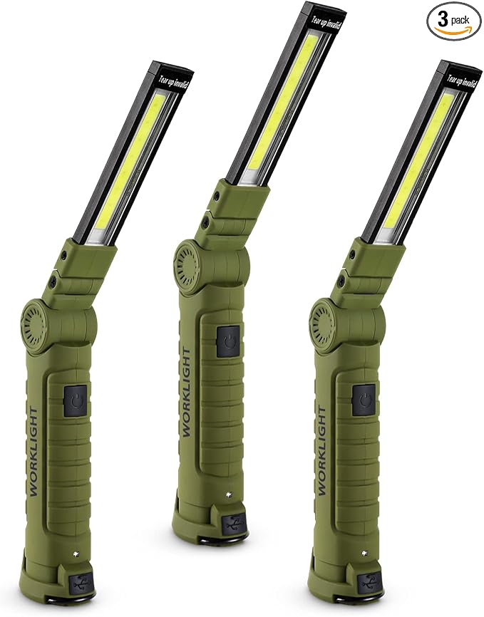 3 Pack Rechargeable LED Work Lights by Lmaytech