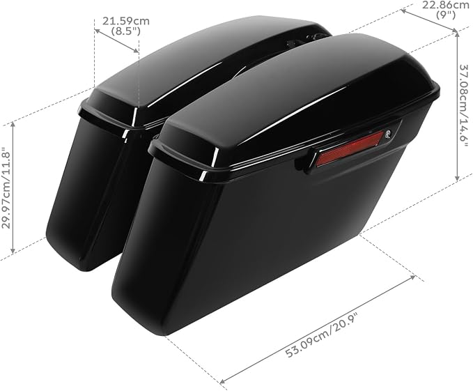 Green-L Vivid Black Hard Saddlebags - Image 2