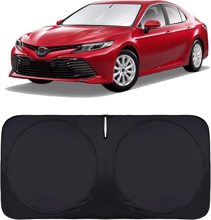 Sun Shade for 2007-2017 Toyota Camry Accessories, Foldable Front Window Shield by INSAUTO