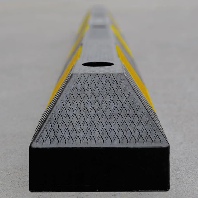 72" in 6' Ft Heavy-duty Rubber Parking Curb, Installation Kits Included - Image 5