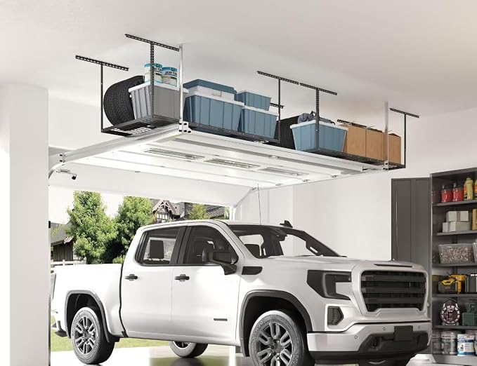 FLEXIMOUNTS 3x6 Overhead Garage Storage Adjustable Ceiling Rack 72" Length x - Image 2
