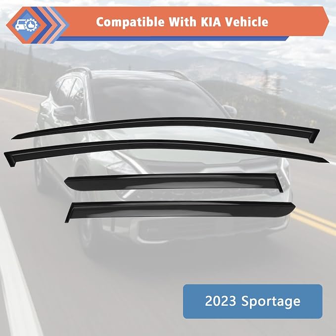 ZONFANT Window Rain Guards, Side Window Deflectors, Sun Visor Rain Vent Window - Image 2
