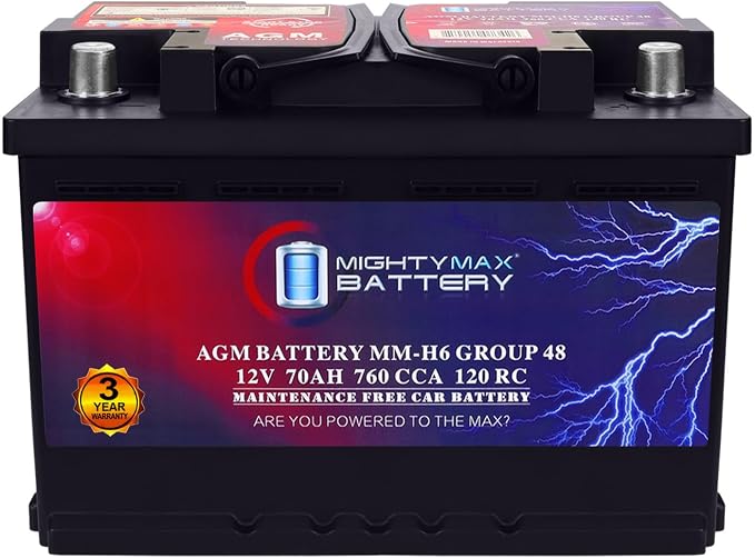 Mighty Max Battery MM-H6 Start and Stop Car BCI Group Size 48 12V 70 AH by Mighty+Max+Battery