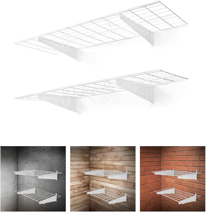 Fencer Wall Mounted Garage Shelving - 48 in. W x 18 in. D by Fencer+Wire