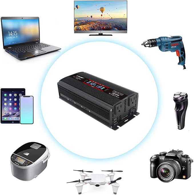 1500W Power Inverter 12V to 110V/120V Car Charger Converter - Image 6