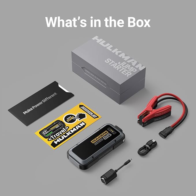 Hulkman Alpha85, Space Gray, 2000A 74Wh Smart Jump Starter, 12V Portable Car - Image 9