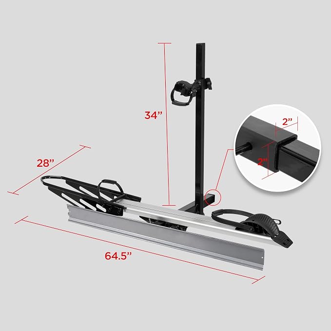 Rockland 1-Ebike Rack with Ramp, 100 lbs Capacity, Single Hitch Mount Electric - Image 9