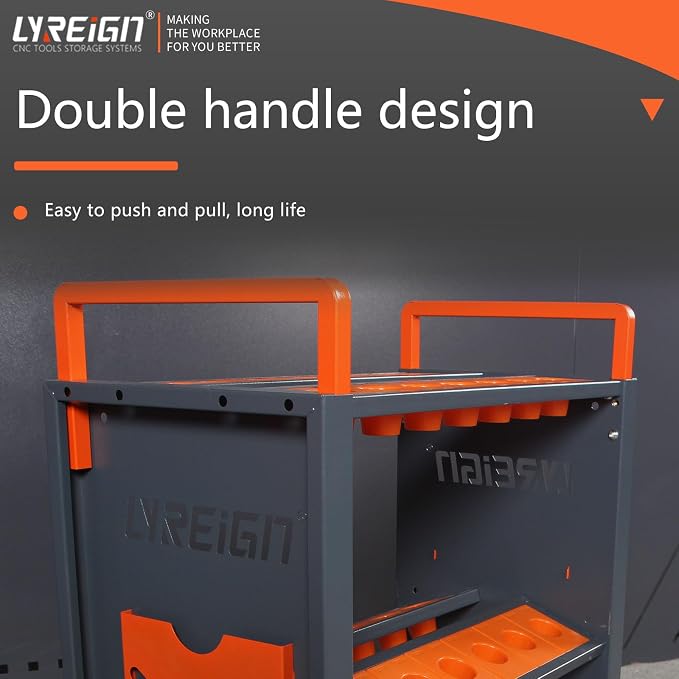 Mobile CNC Tool Storage Cart, CNC Tool Holder Utility Carts - Image 5