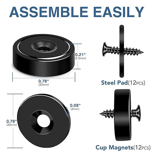 MIKEDE Strong Magnets Heavy Duty, 40LB Strong Rare Earth Magnets, Powerful Pot - Image 2