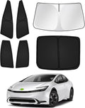 Sunshades for Toyota Prius 2023-2025 2026 Accessories Windshield Sun Shade Side by Canvcle