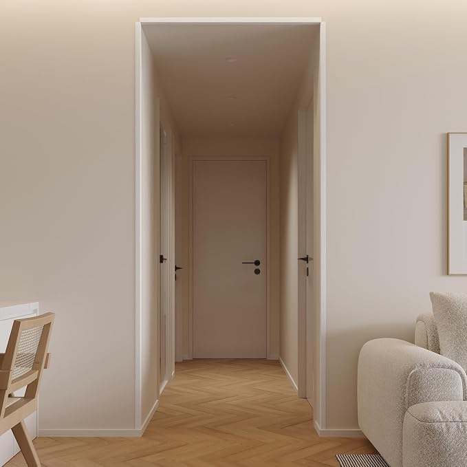 Wall Corner Protector 3PCS 45" Corner Molding Trim White Wood Grain Corner Trim - Image 4