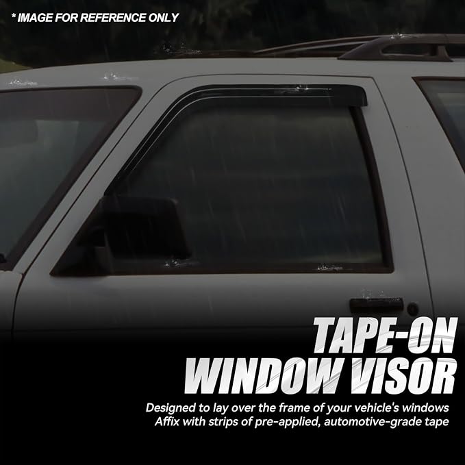 Auto Dynasty 2Pcs Carbon Fiber Pattern Window Visors Compatible - Image 3
