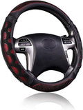 Flying Banner car Steering Wheel Cover Faux Leather Massage Universal fit 3D by FlyingBanner