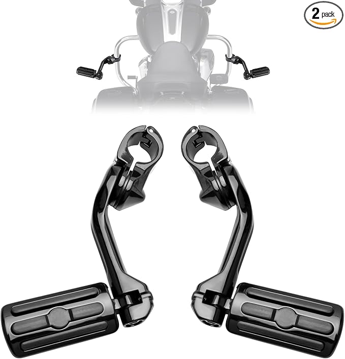 Motorcycle Adjustable Highway Pegs, 1.25" Highway Foot Pegs by totiancong