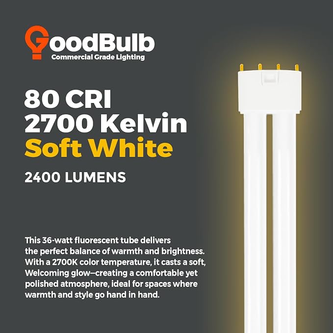 GoodBulb PLL36/827 | 36W 16.5" Twin Tube Compact Fluorescent Light Bulb | 4-pin - Image 5