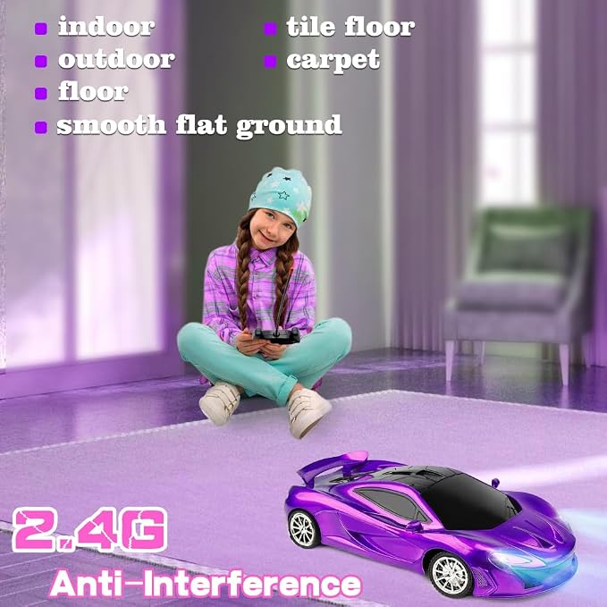 Remote Control Car for Girls, RC Sport Racing for Kids Hobby Toy, 2.4GHz - Image 3