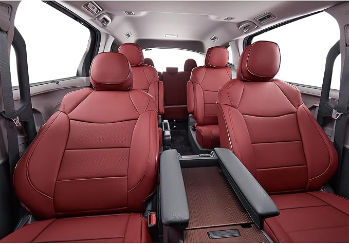 EKR Sienna Seat Covers for 2021 2022 2023 2024 2025 Toyota Sienna LE, 8 Seats - Image 6