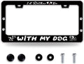 I'd Rather Be with My Dog License Plate Frame Pet License Plate Holder Funny by BRAGHRTED