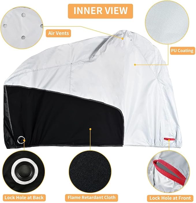 Coverado Motorcycle Cover Waterproof, All Weather Protection Outdoor Full - Image 2