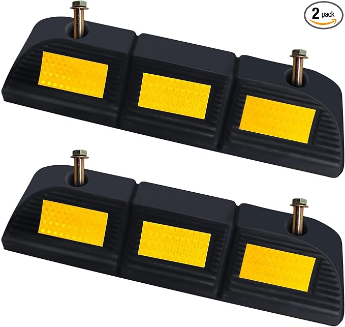 Parking Stopper for Garage Parking Aid 2 Pack Block, Car Truck Curb Floor by Unknown