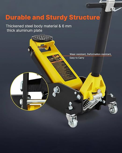 VEVOR Low Profile Floor Jack 1.5 Ton, Aluminum and Steel Race Ground Elevator - Image 4