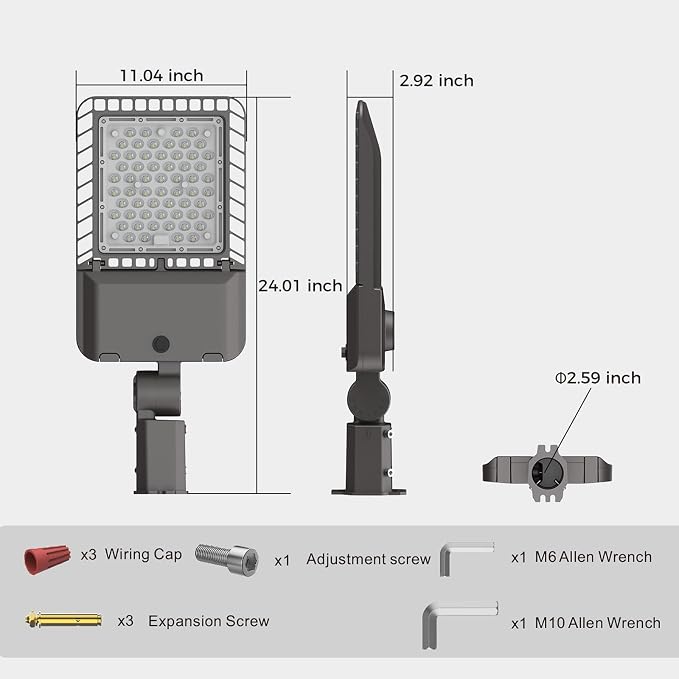 240W LED Parking Lot Lights Commercial Area Oudoor Lighting Dusk to Dawn LED - Image 7