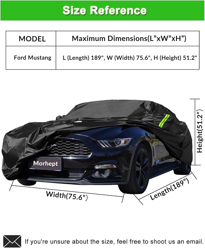 Car Cover Custom Fit for Ford Mustang 2005-2025, Waterproof All Weather GT - Image 3