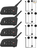 MIMIRACLE V4 Plus Motorcycle Helmet Bluetooth Intercom Headset by MIMIRACLE