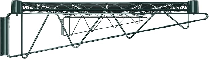 24" x 48" Green Epoxy Wire Wall Mount Shelf - Image 4