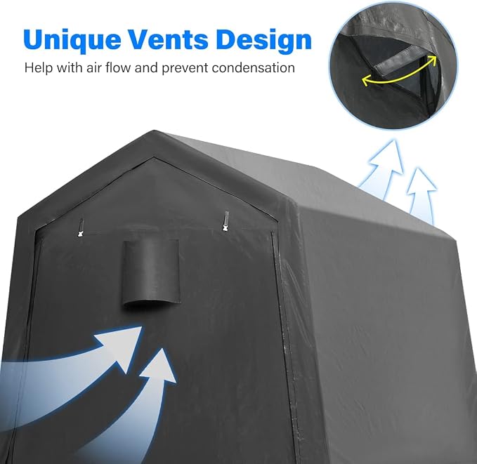 ADVANCE OUTDOOR 6x6 ft Storage Shelter Outdoor Portable Shed - Image 2