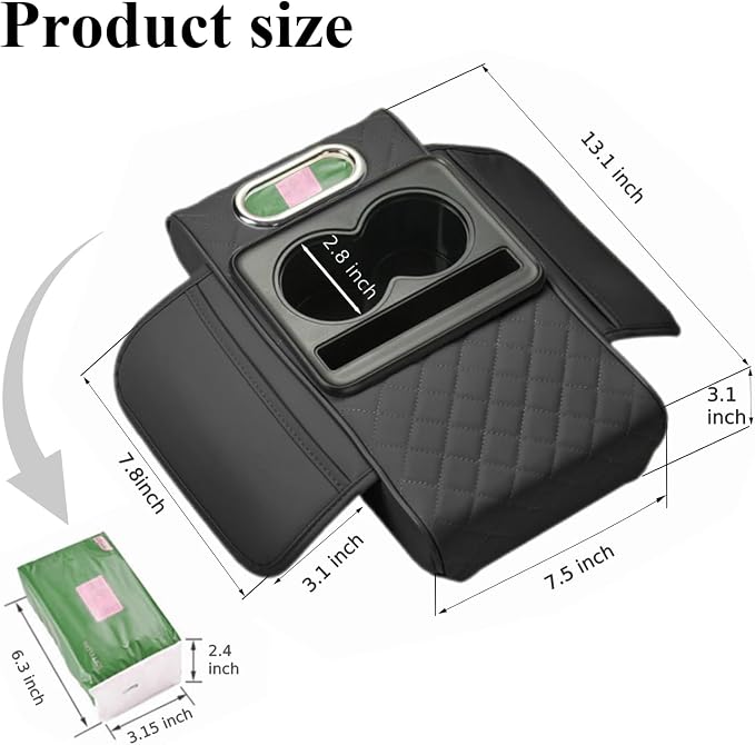Car arm Rest Cover Pad, 5-in-1 Center Console Cover - Image 2