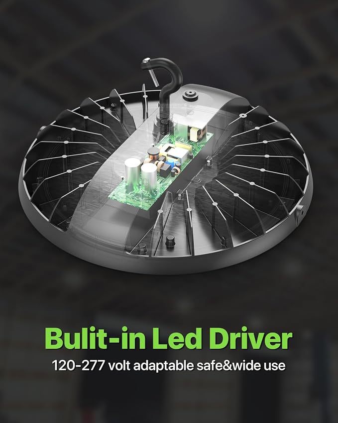 200W UFO LED High Bay Light 6-Pack 150LM/W 30, 000LM Output Led Shop Lights - Image 5