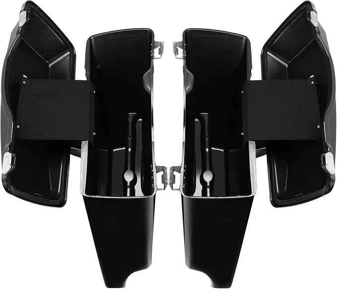 XFMT Motorcycle Stretched Saddlebags 5" Extended Hard Saddle Bags - Image 6