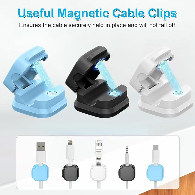 18 Pack Cord Organizer Holder, Magnetic Cable Clips Management, Easy Strong - Image 7