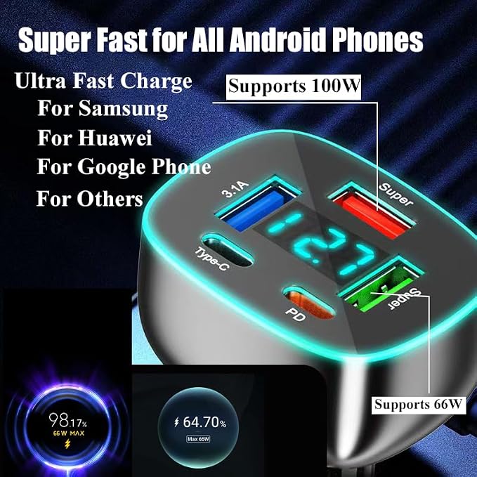 5 Port USB C Car Phone Charger - Image 6