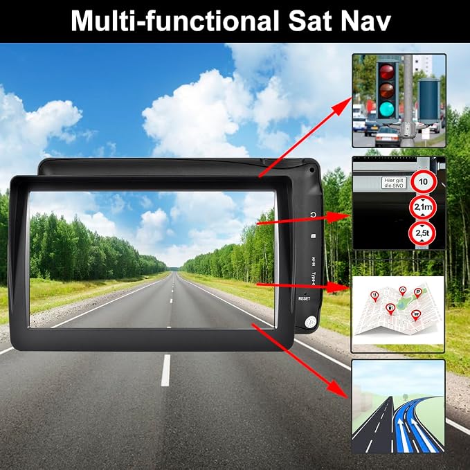 GPS Navigator for Car, Latest 2025 Map 7-inch HD Display 16GB 256MB Satellite - Image 3